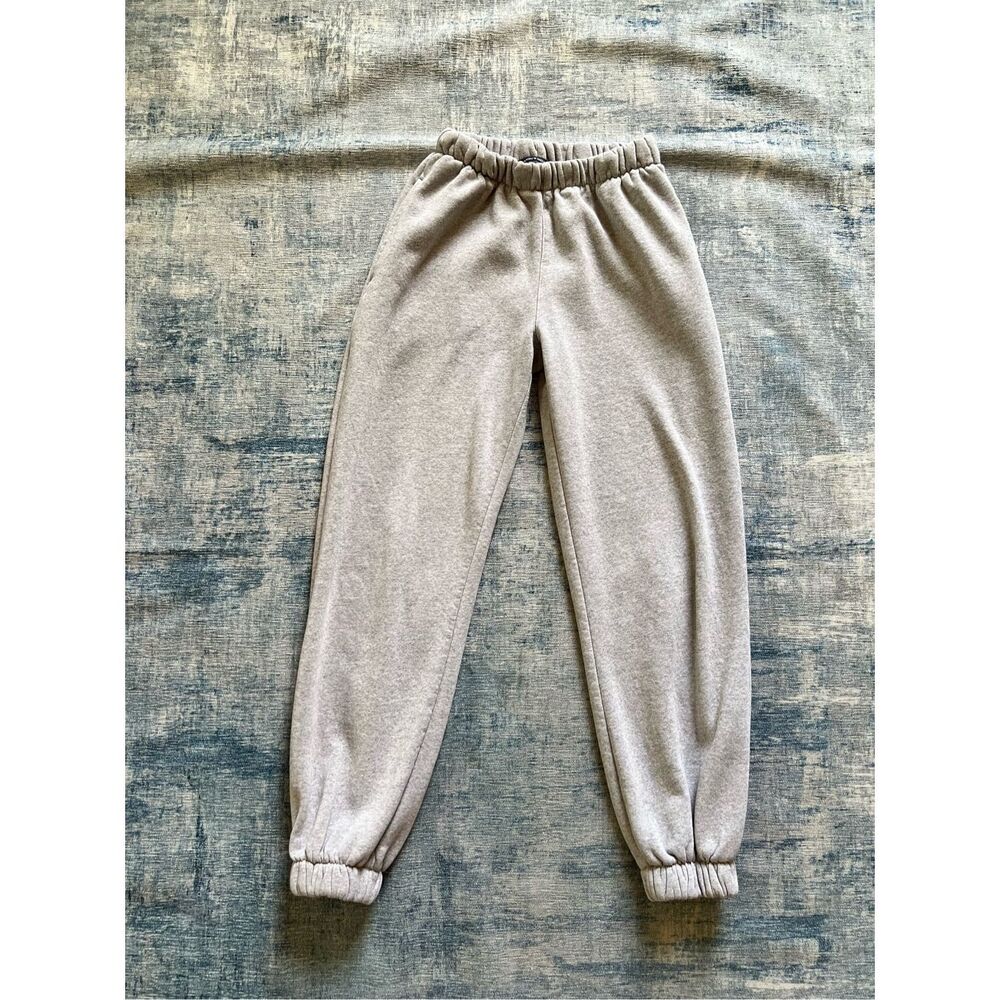 Brandy Melville Heathered Gray Rosa Cuffed Jogger Sweatpants One Size / Small